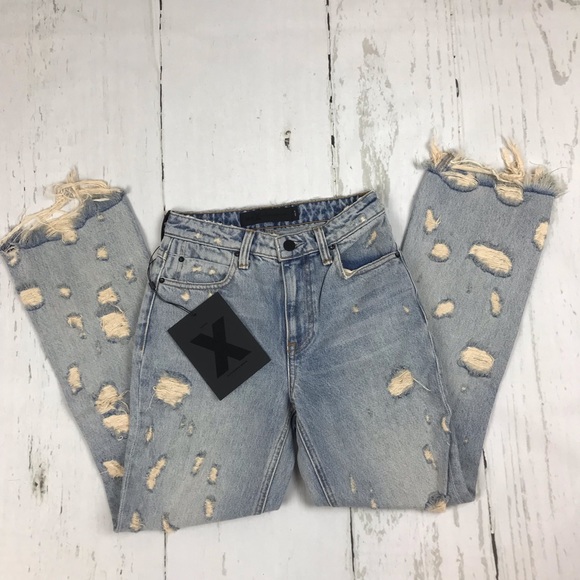 NWT Alexander Wang Grind Scratch Cropped Jeans - Picture 7 of 8